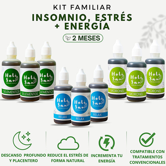 Kit Insomnio, estrés + energía Familiar | 2 Meses